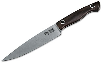 Böker Saga Allzweckmesser Grenadill 130365, Schwarz, 26,7