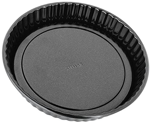 Stellar Non-Stick 8 Flan Tin with Fluted Sides and Loose Base, Dishwasher Safe, 20cm x 3.5cm