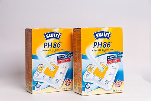 8 Original SWIRL PH86 Staubsaugerbeutel für Philips FC 9000… 9049 Universe