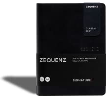 Zequenz Signature Classic 360° Notizbuch A6 – Softcover, 200 Blatt, flachliegend & flexibel, 70g/m² Papier, Schwarz, Kariert, füllerfreundlich & minimalistisch | Weich gebunden, 10,2 x 14 cm, 140 Blatt/280 Seiten, Füllfederhalterfreundliches Papier