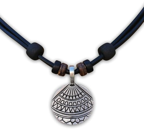 HANA LIMA Lederkette Halskette Mandala Herren Damen Surferkette Surferhalskette Surferschmuck