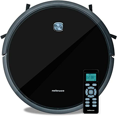 Mellerware, Robot Aspirador Tidy Random, 1400 Pa, Alta Potencia, Aspira, friega, Barre y Pasa la mopa, Óptimo para Mascotas, Tecnología Random, Autonomía 160 min, 150 m2, Mando a Distancia (City)