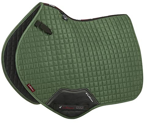 LeMieux Close Contact Sattelunterlage aus Veloursleder, quadratisch, Grün Schabracke, Hunter Green Suede Square, S/M