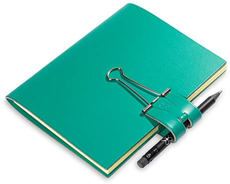 A6 Mind-Papers, revolutionäres X17-Karteikarten-Lernkarten-Box-Konzept! Recyceltes Leder türkis/grün, nachhaltig; Inhalt: Ca. 30 Karten + Sloop + Bleistift! Made in Germany, 17 Jahre Garantie*