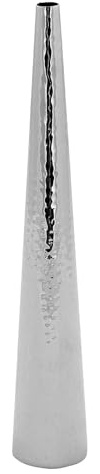Fink schmale Edelstahl Vase 30 cm hohe Blumenvase aus gehämmerten Edelstahl