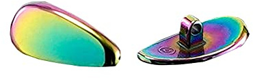 Brillen-Nasenpolster, bequeme Keramik-Nasenpolster, rutschfeste, weiche Schaumstoff-Brillen-Nasenpads mit Montagesets, 1 Paar, schillernde Farbe