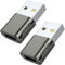 AuviPal Adaptador USB C Hembra a USB Macho, Paquete de 2, Cable USB Tipo C a Convertidor de Cargador USB A para Apple Watch, iPhone, AirPods, iPad y más