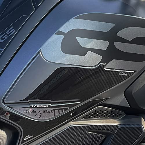 Resin Bike Motorbike 3D Stickers Compatible with Bmw R 1250 GS Triple Black 2021-2024. Bike Tank Side Protector Grip from Impact and Scratches. Sticker 3D Resin Gadget Moto