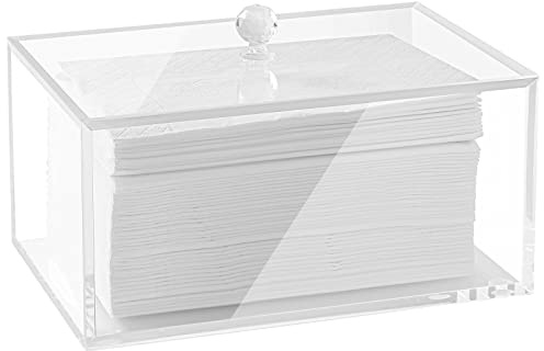 rejomiik Clear Dryer Sheet Holder Thick Acrylic Dryer Sheet Dispenser Container with Lid for Fabric Softener Sheets, Dryer Balls, Laundry pods, Clothes Pins, Laundry Room