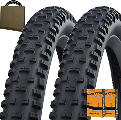 Schwalbe MTB Reifen Tough Tom HS463 29x2.25 | 57-622 schwarz mit SV Schlauch [ 2 STÜCK ]