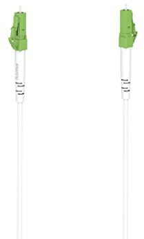 Hama Glasfaserkabel 9m, Netzwerkkabel, LC/APC auf LC/APC, 10 Gbit | LWL Glasfaserkabel weiß, Patchkabel, LC APC, Lichtwellenleiter, Gigabit Ethernet, Verbindung von Router, Switch ...