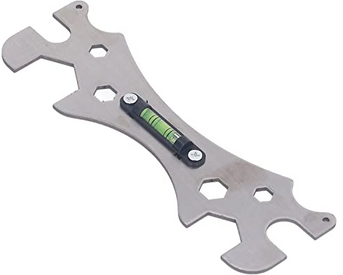 Universal Multifunctional Bathroom Wrench, Special Wrench with Level Faucet Plumbing Install Too, Strap Wrench Set for Plumbers Pipe Shower Heads Jar Opener