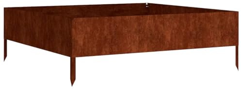 vidaXL Hochbeet 100x100x33,5 cm Cortenstahl