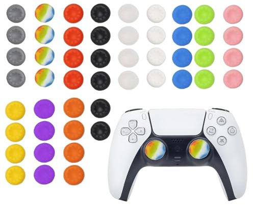 CTHTBZ 50PCS Silicone Thumb Grips for PS5 PS4, Joystick Caps Cover Analog Stick for Xbox 360, Xbox One, Xbox Series X/S,for Switch Pro Controller