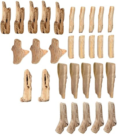 minkissy Lot de 30 décorations de Barbe en Bois flotté pour Aquarium - Décoration de Reptile - Branches de Bois flotté - Décoration boisée pour Aquarium - Décoration de Montagne - Décoration de Vigne