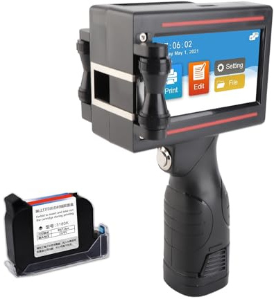 Impresora de Inyección de Tinta Portátil de Mano Con Pantalla Táctil LED de 4,3 Pulgadas - Códigos de Alta Definición