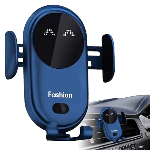 NEFLUM Soporte inalámbrico para Cargador de Coche - Soporte para teléfono Celular con sujeción automática para automóvil Ajustable en 360 Grados con protección contra sobrecargas - Accesorios