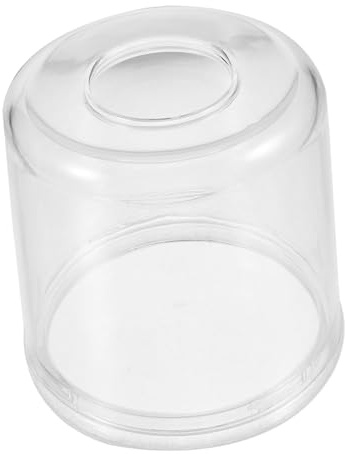 Acryl Papierrollenhalter Rund in Weiß für Badezimmer und Wohnraum | Aufbewahrungsbox für Toilettentücher, Platzsparende Konstruktion, Praktische Sicht, Elegante Form