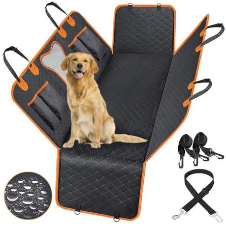 ARZARF Hundedecke für Auto Rückbank, für Tesla Model 3 Model Y Model X Model S Auto Hundedecke Rücksitz mit Seitenschutz und Sichtfenster Kratzfeste,A