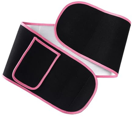 NTRUXZP Bauchweggürtel Herren Damen, Hula Hoop Gürtel, Schwitzgürtel, Bauchgürtel Neopren Nano Silber, Bauch Weg Trainer, Sweat Belt Waisttrainer(Rosa)