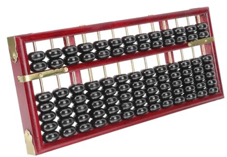 Boulier chinois boulier jouet comptage école outil chinois japonais éducatif mathématiques jouets cadeaux école bureau outil de calcul 11x4.64in