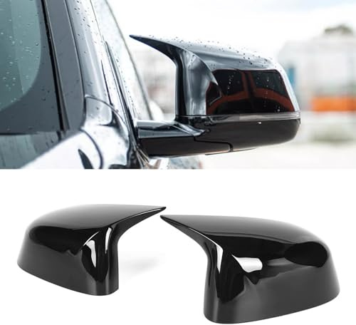 Altsbaos Kompatibel mit Auto Rückspiegel Abdeckung BMW X3 G01/X4 G02/X5 G05/X7 G07 2019-2024,X6 G06 2020-2024 Seitenspiegelgehäuse bmw Spiegelkappen X3 X4 X5 X6 X7 Links+ Rechts (Glanz Schwarz)