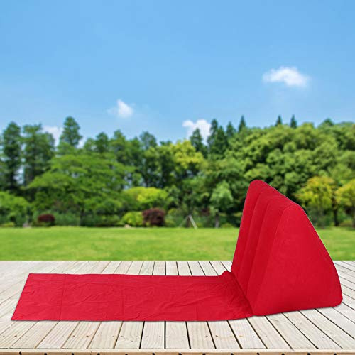 ZJchao Lounge-Sessel-Kissen, Aufblasbare Dreieckige Rückenstütze, Tragbares Klappkissen, Strandliegen-Kissen mit Superelastizität, Outdoor-Bank-Terrassenstuhl-Kissen Zum Entspannen,