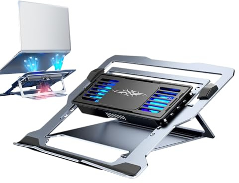 Soporte de refrigeración para laptop, soporte de refrigeración silencioso para laptop, almohadilla ajustable, enfriador recargable, ergonómico, soporte elevador de mesa para novio, novia