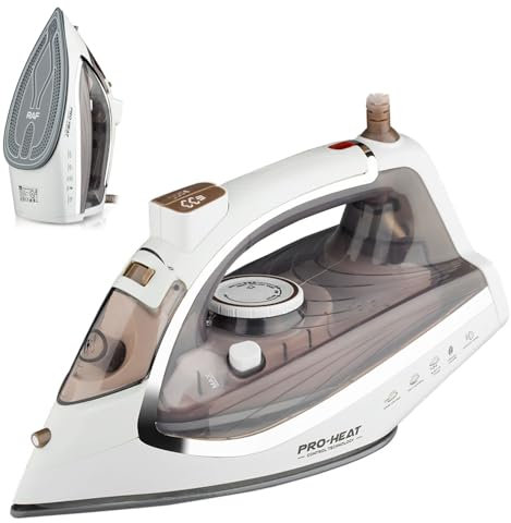 Bügeleisen, Dampfbügeleisen, 2200W Keramik-Bügelsohle Bügeleisen mit Selbstreinigungs & Sprühwasserfunktion, Antikalk-System,Tropfstopp, kurze Aufheizdauer, 350ML Wassertank