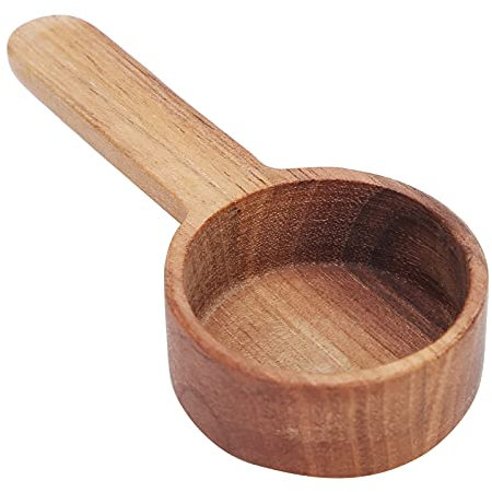 Socada de café Munefe, cucharada de madera, cuchara de carne de café con la cuchara de café para granos de café (Mango corto 8g)