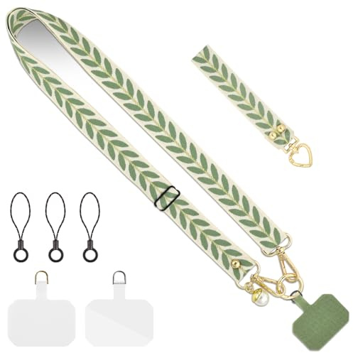 flintronic Cuerda para Movil, Cordón de Correa Colgante para Movil Universal, Ajustable Cuerda para Movil, Cruzada para Cuello, Cordón para el Puño, para Todos los Smartphones