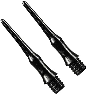 Lynqvor 100 Puntas de Dardos de Plástico Negro de Alta Durabilidad y Estabilidad para Dardos Blandos, Compatible con Roscas 2BA, Ideal para Diana Electrónica y Máquinas de Dardos