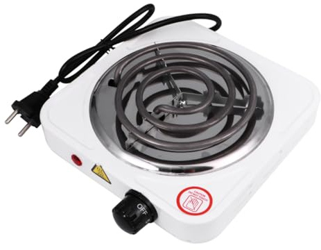 Hemobllo Estufa Eléctrica Portátil De 1000 w Quemador De Mesa Ajustable, Material Seguro Ecológico, Función Anti Sobrecalentamiento, Para Camping y Uso Doméstico