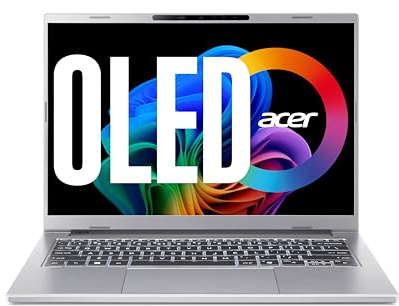 Acer Aspire 14 AI OLED (A14-53M-52FA) AI Laptop, Copilot+ PC, 14 WUXGA OLED Display, Intel Core Ultra 5 226V, 16 GB RAM, 512 GB SSD, Intel Arc Grafik 130V, Windows 11, QWERTZ Tastatur