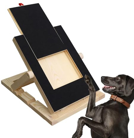 Rascador para perros, tabla para rascar garras para perros, herramienta multifuncional antideslizante, bandeja de uñas negra con cajón para golosinas para pequeños y grandes