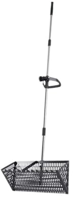 Rastrillo para pulgas de Arena Rastrillo de Arena Tamiz Práctico Mango telescópico Grande Tamizado Multifuncional Fácil Limpieza Cuchara Acero al Carbono(Type 2)