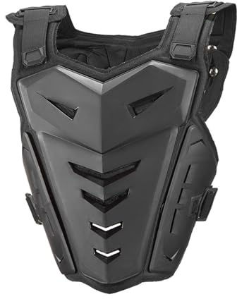 Pettorina per bambini, Giacca di protezione per moto, custodia in PVC, protegge il corpo | 2024 Nuovo modello per bambini armatura da moto con ginocchiere, gomitiere pettorale da corsa per sport