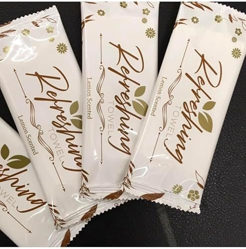 1000 x Large Lemon Fresh Wet Hand Wipes, Individually Wrapped, Large Towels for Catering, Restaurants, Hotels, Takeaways