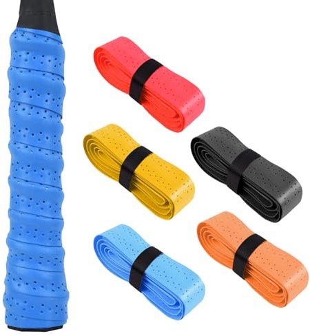 Tennis Racquet Over Grip Anti Slip Overgrip,Self-Adhesive Handle GripTape | Self-Adhesive Stretchy Non-Slip Tennis Squash Baseball for Tennis Racquet Grips,Badminton Racket Grips(5clolors,2.5*110cm)