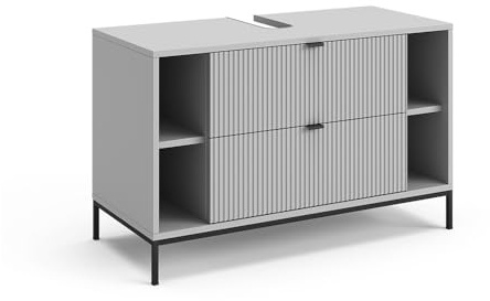 Vicco Mobile sottolavabo per bagno Eliza, Grigio, 100 x 63 cm