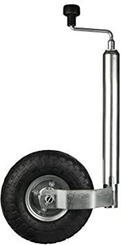 LAS 10616 Stützrad mit Kurbel 48mm, Luftreifen 260x85mm mit Stahlblechfelge