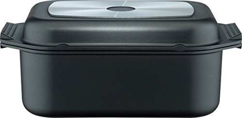 Elo Bräter Karree mit Grilldeckel, Aluminium, schwarz, 42 cm