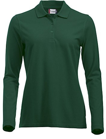 Clique Clothing, maglia a maniche lunghe classica in cotone, da donna, vestibilità moderna, da XS a XXL Bottle Green Large
