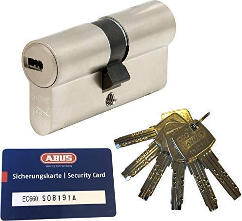 ABUS EC660 Profil-Doppelzylinder Länge (a/b) 45/65mm (c=110mm) mit 6 Schlüssel, mit Sicherungskarte
