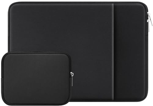 RAINYEAR Housse pour Ordinateur Portable 15 Pouces Compatible avec la Nouvelle Barre Tactile MacBook Pro 15,4 Pouces pour Modèle A1938 A1707 A1990, Notebook Chromebook 15 Pouces (Noir)