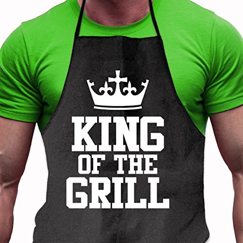 Shirtoo Grillschürze King of The Grill - Lustiges Geschenk für echte Männer und Grill-Fans