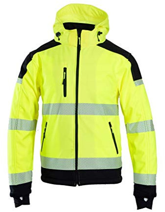 Brixton Flash Softshell Jacke Warnschutz Warnjacke Reflektierend Schutzjacke 300 g/m2 NEUES Modell (XL)