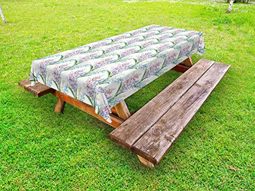ABAKUHAUS Inglés Jardín Funda Nórdica, Flor del Jacinto, de Tela Estampado Decorativo Apto Lavadora, 145 cm x 265 cm, Multicolor
