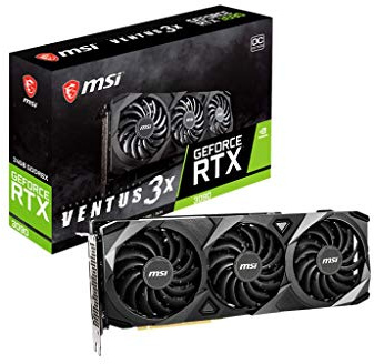 MSI Tarjeta gráfica Gaming GeForce RTX 3090 24 GB GDRR6X 384 bits HDMI/DP Nvlink Torx Fan 3 amperios Architecture OC (Ventus 3X 24G OC)