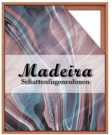 BIRAPA Madeira Schattenfugenrahmen für Leinwand 60x80 cm in Terracotta, Holzrahmen, Rahmen für Leinwände, Leerrahmen für Leinwand, Schattenfugenrahmen für Keilrahmen